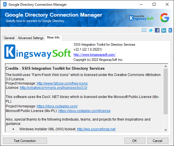 Google Directory Connection Manager - More Info